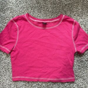 Hot Pink SHEIN Crop Top